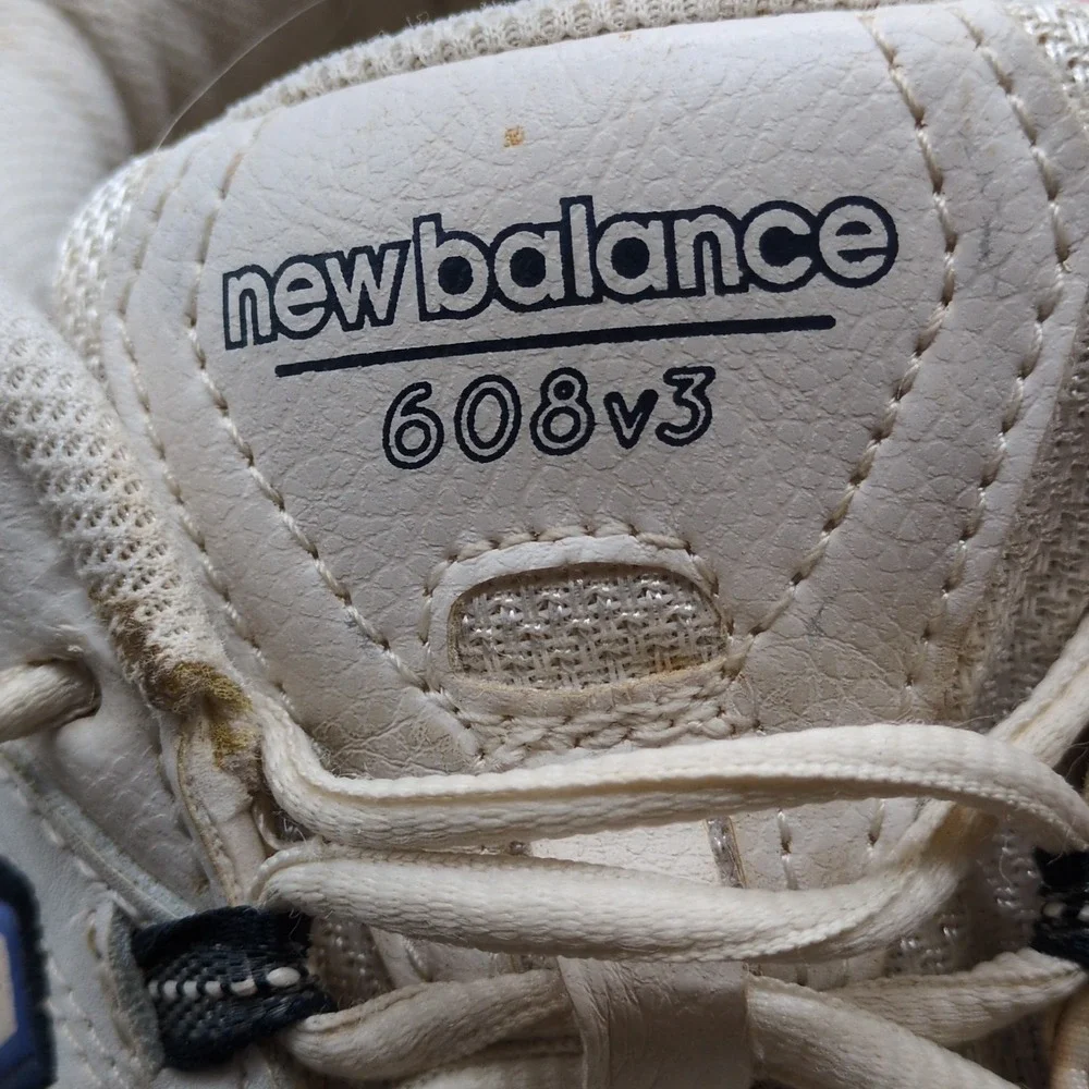 New Balance Shoes Womens  608v3 White 6‎ Wide Leather Running Sneakers Comfort